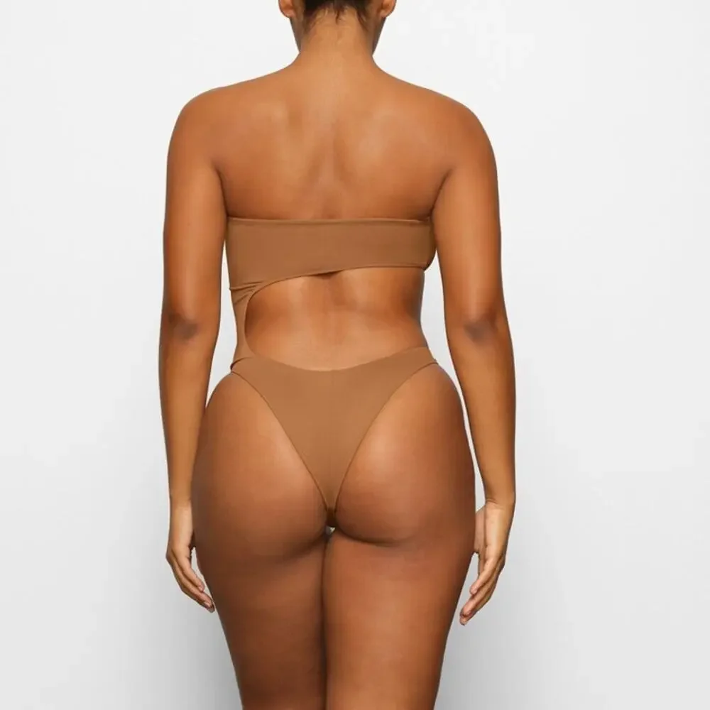 * New SKIMS Signature Swim Strapless Monokini Size 3X SO GOOD
